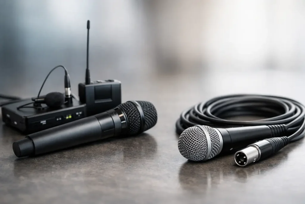 Wireless Microphones Versus Wired Mics